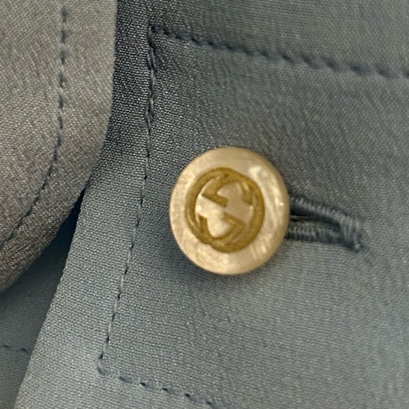 Gucci silk top - blue - medium - Picture 8 of 8